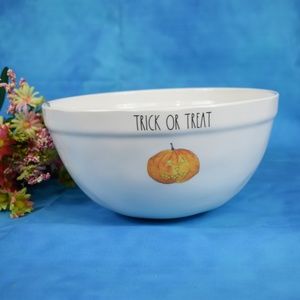 Rae Dunn Large "Trick or Treat" Pumpkin Bowl